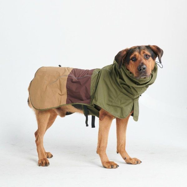 Breatheshield™ Dog Raincoat – Green Brown Tan | Spark Paws Dog Raincoat Dog Raincoat Dog Raincoat