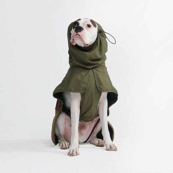 Breatheshield™ Dog Raincoat – Green Brown Tan | Spark Paws Dog Raincoat Dog Raincoat Dog Raincoat