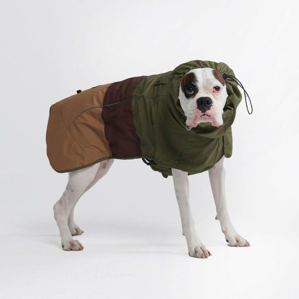 Breatheshield™ Dog Raincoat – Green Brown Tan | Spark Paws Dog Raincoat Dog Raincoat Dog Raincoat