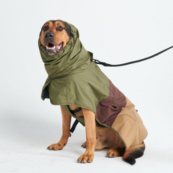 Breatheshield™ Dog Raincoat – Green Brown Tan | Spark Paws Dog Raincoat Dog Raincoat Dog Raincoat