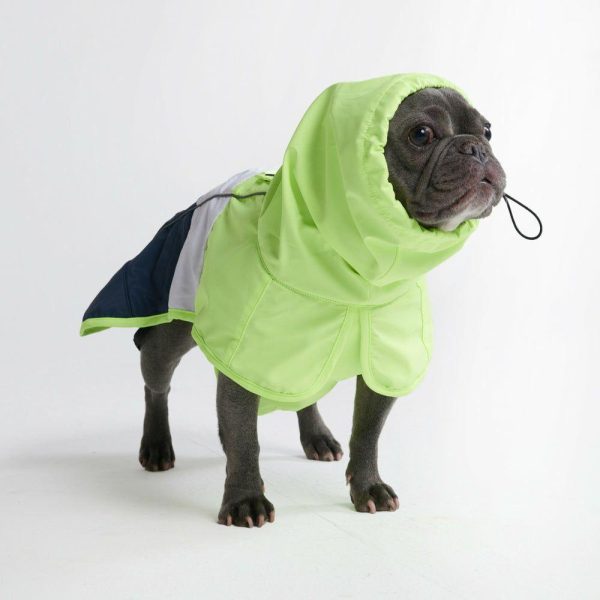 Breatheshield™ Dog Raincoat- Lime White Navy | Spark Paws Dog Raincoat Dog Raincoat Dog Raincoat