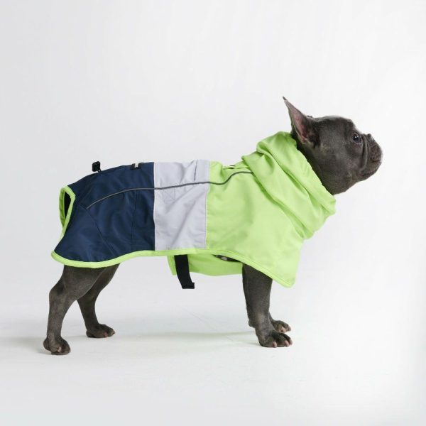 Breatheshield™ Dog Raincoat- Lime White Navy | Spark Paws Dog Raincoat Dog Raincoat Dog Raincoat