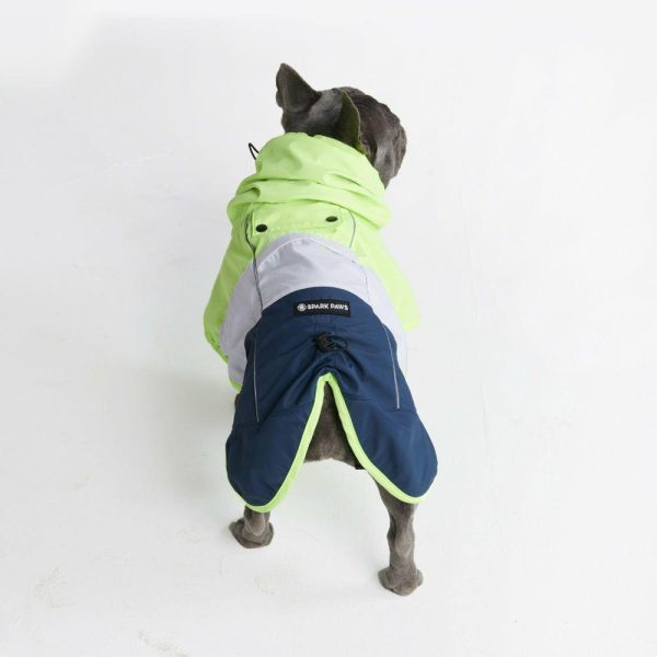 Breatheshield™ Dog Raincoat- Lime White Navy | Spark Paws Dog Raincoat Dog Raincoat Dog Raincoat