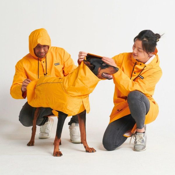 Breatheshield™ Human Raincoat – Mustard Yellow | Spark Paws Dog and Owner Matching Sets Dog & Owner Matching Sets Dog & Owner Matching Sets