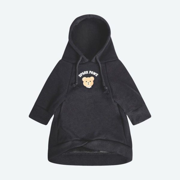 Broken Teddy Bear Dog Hoodie – Black | Spark Paws Dog Hoodies Dog Hoodies Black