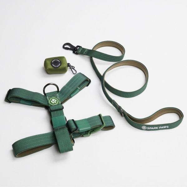 Comfort Control No-Pull Dog Harness Set – Army Green | Spark Paws No-Pull Dog Harness No-Pull Dog Harness Army Green