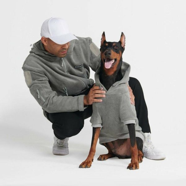 CozyFlex Utility Human Hoodie – Grey | Spark Paws Dog and Owner Matching Sets Dog & Owner Matching Sets Dog & Owner Matching Sets