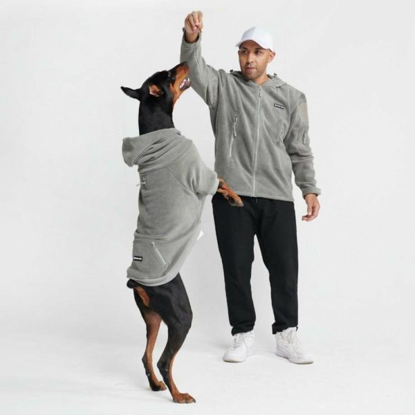 CozyFlex Utility Human Hoodie – Grey | Spark Paws Dog and Owner Matching Sets Dog & Owner Matching Sets Dog & Owner Matching Sets