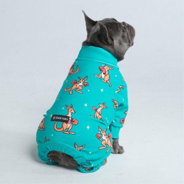 Dog Pajama – Boxing Kangaroo – Blue | Spark Paws Dog Pajama Onesies Dog Pajama Onesies Blue