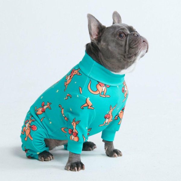 Dog Pajama – Boxing Kangaroo – Blue | Spark Paws Dog Pajama Onesies Dog Pajama Onesies Blue