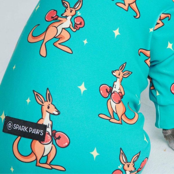 Dog Pajama – Boxing Kangaroo – Blue | Spark Paws Dog Pajama Onesies Dog Pajama Onesies Blue