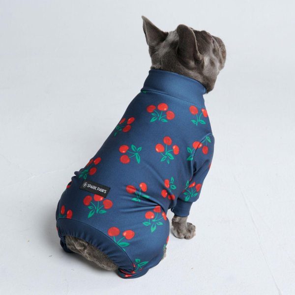 Dog Pajama – Cherries | Spark Paws Dog Pajama Onesies Dog Pajama Onesies Cherries