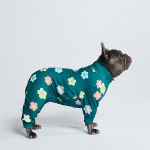 Dog Pajama – Flower Green | Spark Paws Dog Pajama Onesies Dog Pajama Onesies Dog Pajama Onesies