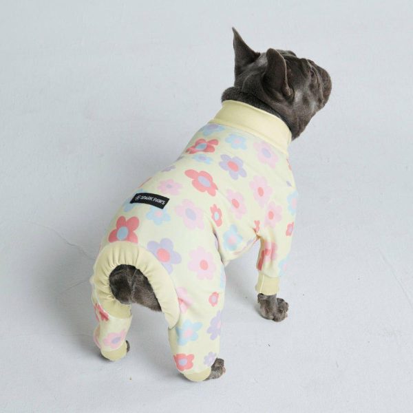 Dog Pajama – Flower Yellow | Spark Paws Dog Pajama Onesies Dog Pajama Onesies Dog Pajama Onesies