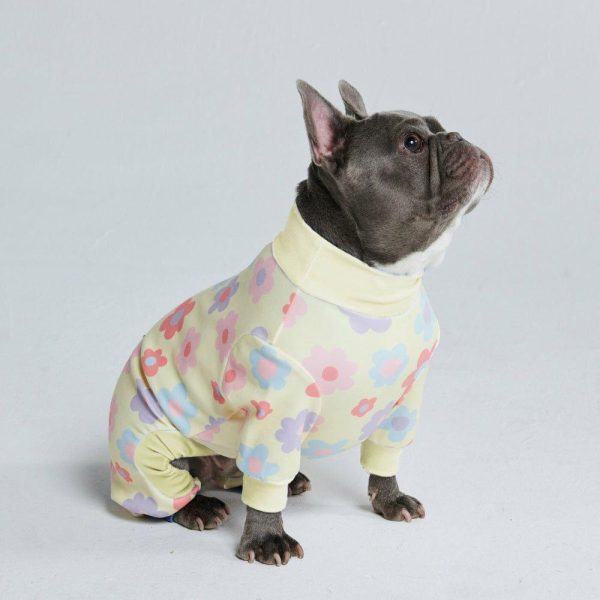 Dog Pajama – Flower Yellow | Spark Paws Dog Pajama Onesies Dog Pajama Onesies Dog Pajama Onesies