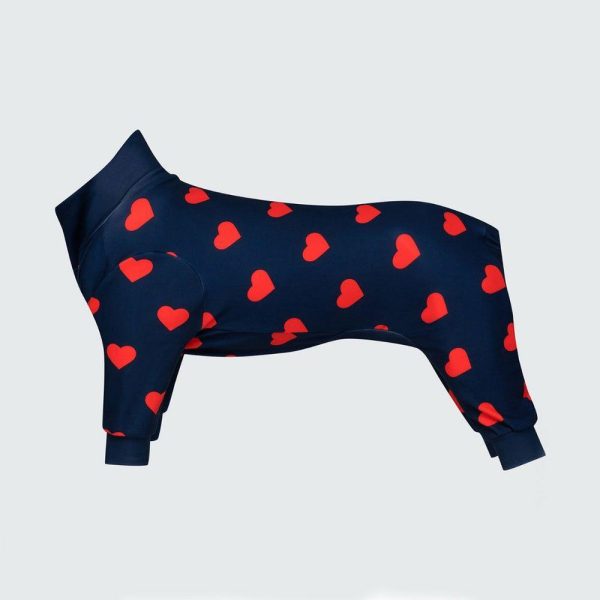 Dog Pajama – Hearts | Spark Paws Dog and Owner Matching Sets Dog & Owner Matching Sets Dog & Owner Matching Sets