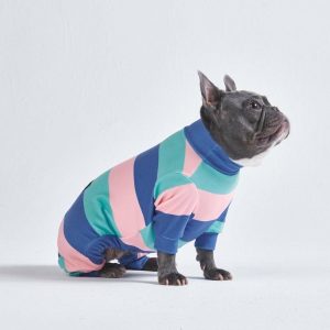 Dog Pajama – Navy Turquoise Blue (SIZE S) | Spark Paws Dog Pajama Onesies Wear Dog Pajama Onesies