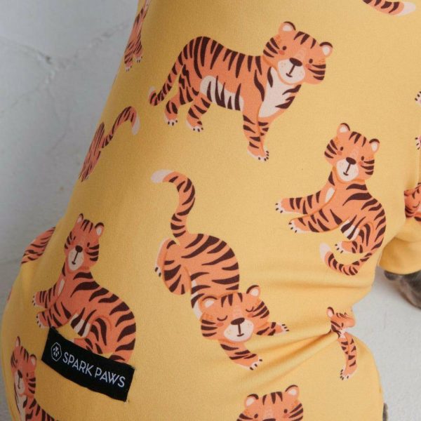 Dog Pajama – Tiger – Yellow | Spark Paws Dog Pajama Onesies Dog Pajama Onesies Dog Pajama Onesies