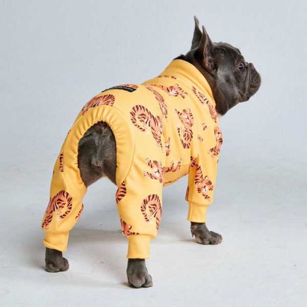 Dog Pajama – Tiger – Yellow | Spark Paws Dog Pajama Onesies Dog Pajama Onesies Dog Pajama Onesies