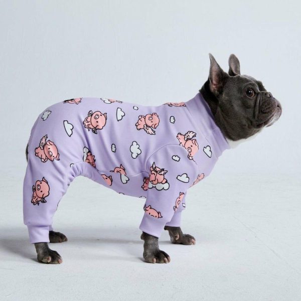 Dog Pajama – When Pigs Fly – Purple | Spark Paws Dog Pajama Onesies Dog Pajama Onesies Dog Pajama Onesies