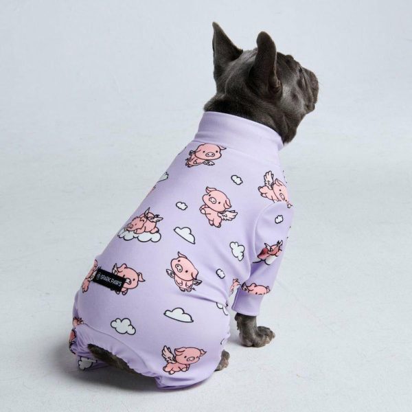 Dog Pajama – When Pigs Fly – Purple | Spark Paws Dog Pajama Onesies Dog Pajama Onesies Dog Pajama Onesies