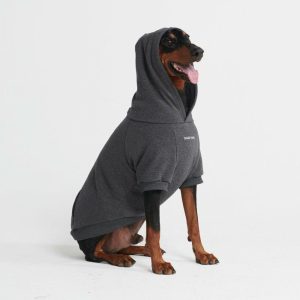 Essential Dog Hoodie – Dark Grey | Spark Paws Dog and Owner Matching Sets Dog & Owner Matching Sets Dark Grey