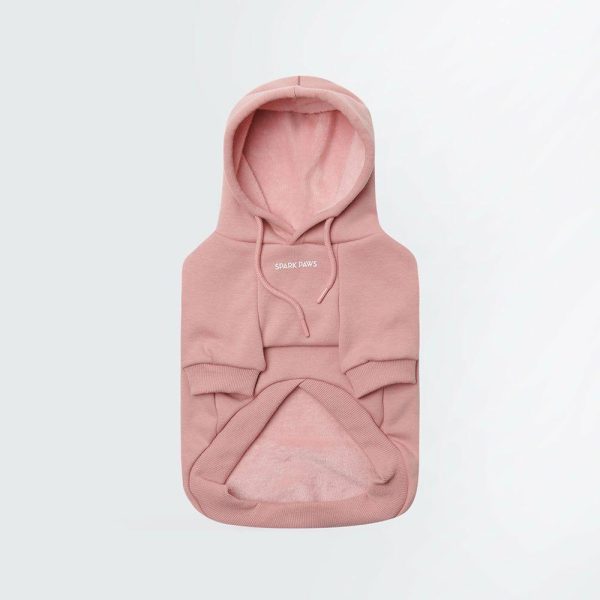 Essential Dog Hoodie – Dusty Pink | Spark Paws Dog Hoodies Dog & Owner Matching Sets Dog & Owner Matching Sets