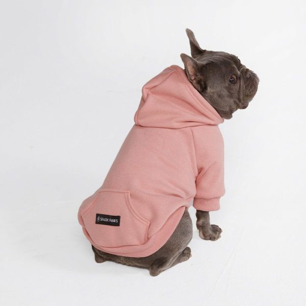 Essential Dog Hoodie – Dusty Pink | Spark Paws Dog Hoodies Dog & Owner Matching Sets Dog & Owner Matching Sets