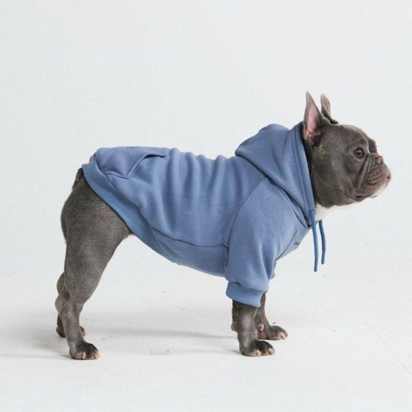 Essential Dog Hoodie – Slate Blue | Spark Paws Dog Hoodies Dog & Owner Matching Sets Dog & Owner Matching Sets