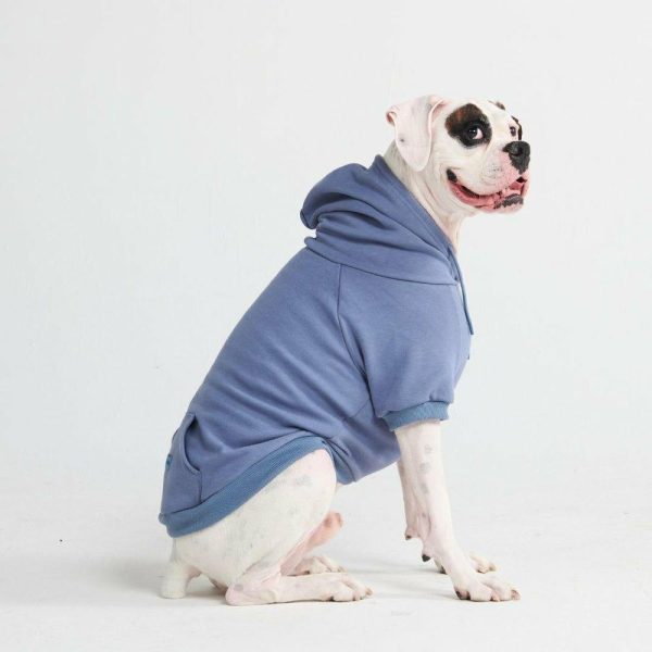 Essential Dog Hoodie – Slate Blue | Spark Paws Dog Hoodies Dog & Owner Matching Sets Dog & Owner Matching Sets