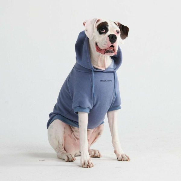 Essential Dog Hoodie – Slate Blue | Spark Paws Dog Hoodies Dog & Owner Matching Sets Dog & Owner Matching Sets