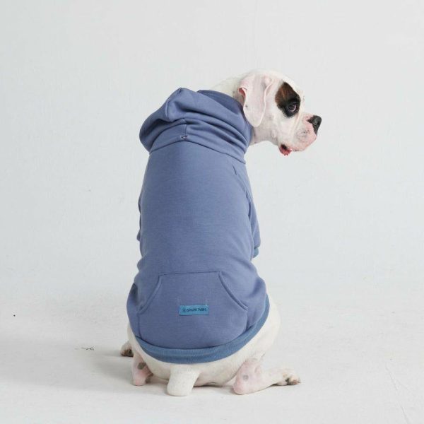 Essential Dog Hoodie – Slate Blue | Spark Paws Dog Hoodies Dog & Owner Matching Sets Dog & Owner Matching Sets