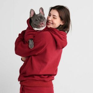 Essential Human Hoodie – Burgundy | Spark Paws Dog and Owner Matching Sets Dog & Owner Matching Sets Burgundy