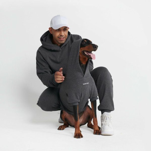 Essential Human Hoodie – Dark Grey | Spark Paws Dog and Owner Matching Sets Dog & Owner Matching Sets Dark Grey