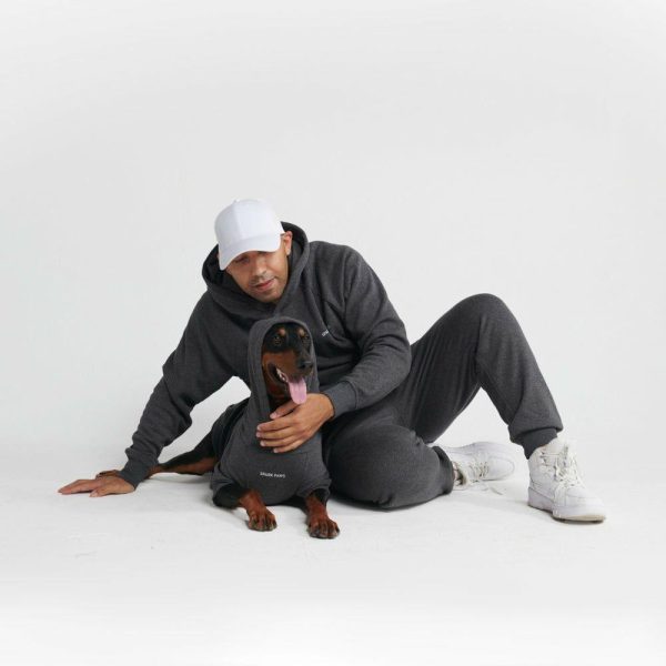 Essential Human Hoodie – Dark Grey | Spark Paws Dog and Owner Matching Sets Dog & Owner Matching Sets Dark Grey