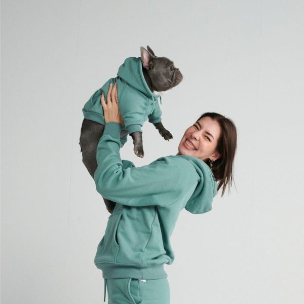 Essential Human Hoodie – Teal | Spark Paws Dog and Owner Matching Sets Dog & Owner Matching Sets Dog & Owner Matching Sets