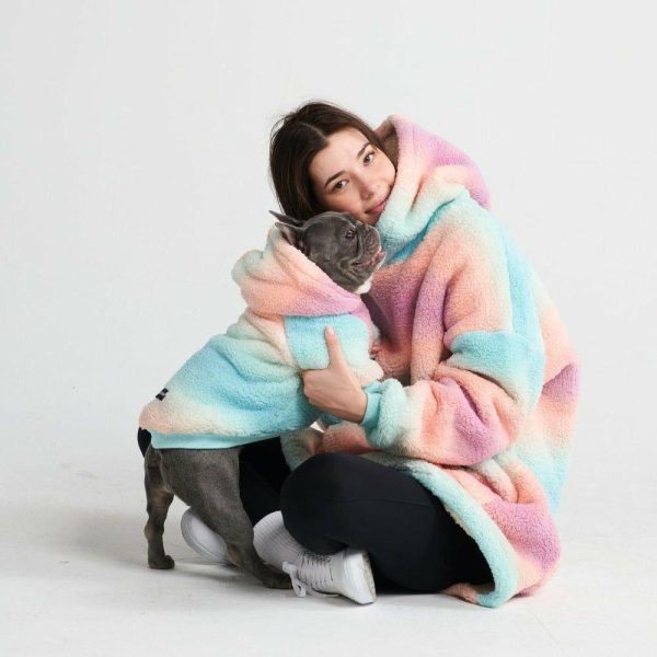 Fluffdreams Blanket Dog Hoodie – Pastel Icing | Spark Paws Dog Hoodies Dog & Owner Matching Sets Dog & Owner Matching Sets