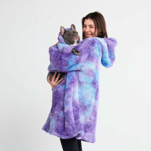 Fluffdreams Oversized Human Hoodie – Berrylicious | Spark Paws Dog and Owner Matching Sets Dog & Owner Matching Sets Berrylicious