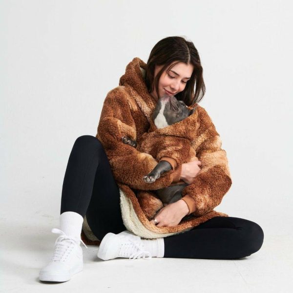 Fluffdreams Oversized Human Hoodie – Mocha | Spark Paws Dog and Owner Matching Sets Dog & Owner Matching Sets Dog & Owner Matching Sets