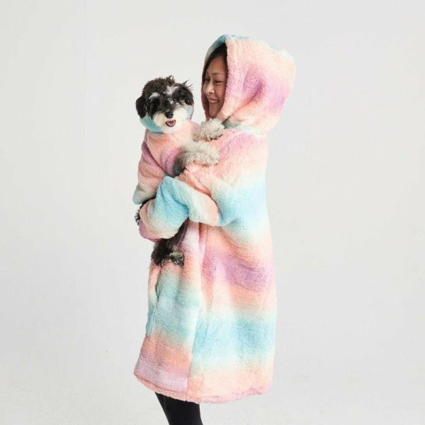 Fluffdreams Oversized Human Hoodie – Pastel Icing | Spark Paws Dog and Owner Matching Sets Dog & Owner Matching Sets Dog & Owner Matching Sets