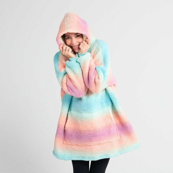 Fluffdreams Oversized Human Hoodie – Pastel Icing | Spark Paws Dog and Owner Matching Sets Dog & Owner Matching Sets Dog & Owner Matching Sets