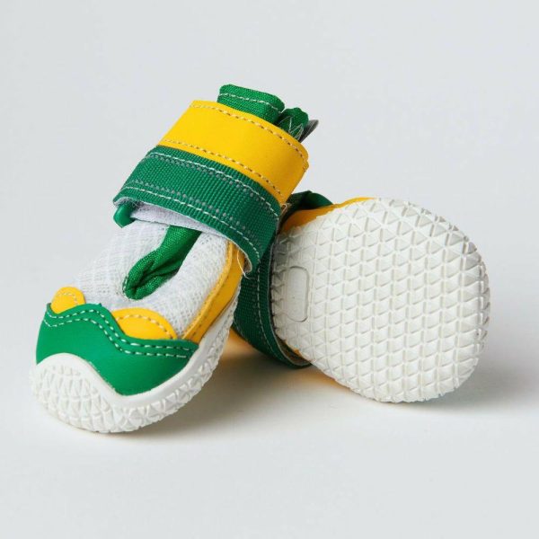 Hot Pavement Pawtector Dog Shoes – Green Yellow | Spark Paws Dog Shoe & Boots Dog Shoe & Boots Dog Shoe & Boots