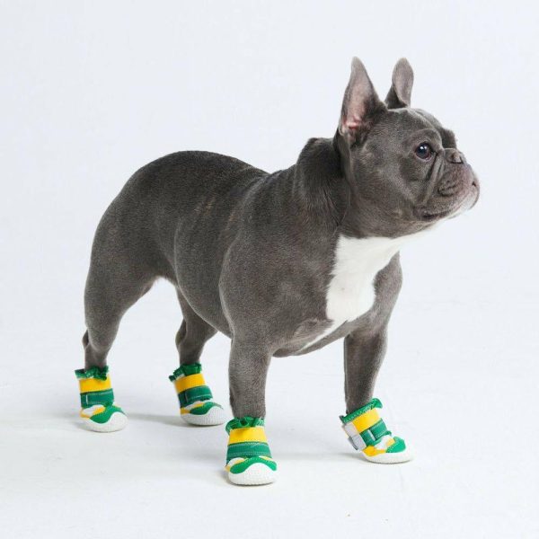 Hot Pavement Pawtector Dog Shoes – Green Yellow | Spark Paws Dog Shoe & Boots Dog Shoe & Boots Dog Shoe & Boots