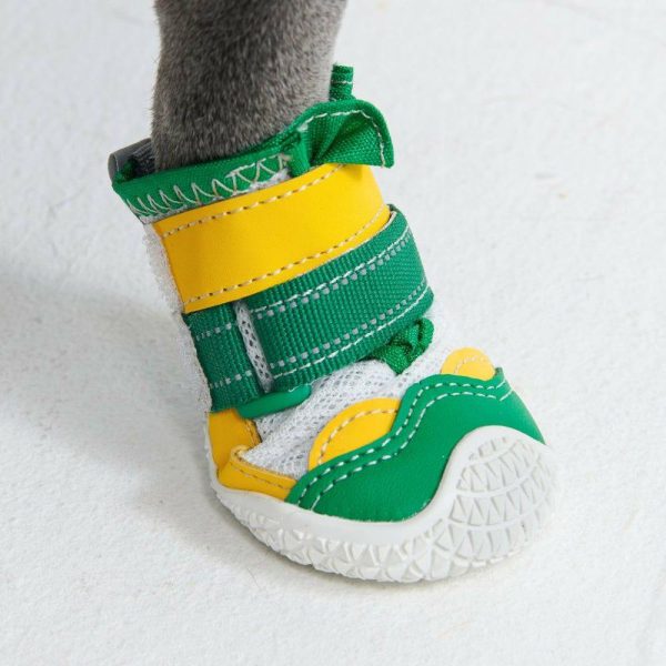 Hot Pavement Pawtector Dog Shoes – Green Yellow | Spark Paws Dog Shoe & Boots Dog Shoe & Boots Dog Shoe & Boots