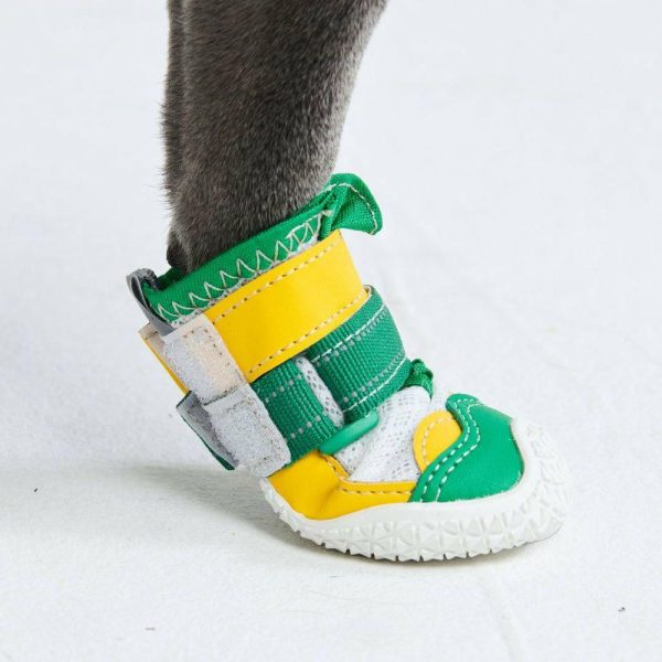 Hot Pavement Pawtector Dog Shoes – Green Yellow | Spark Paws Dog Shoe & Boots Dog Shoe & Boots Dog Shoe & Boots