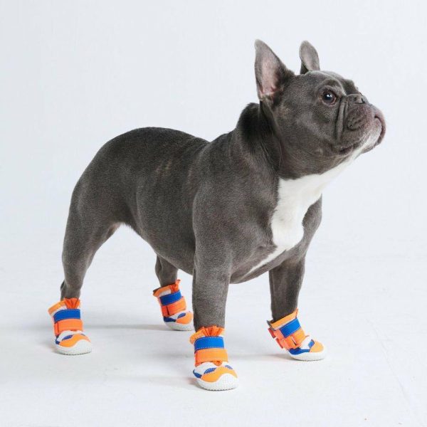 Hot Pavement Pawtector Dog Shoes – Orange Blue | Spark Paws Dog Shoe & Boots Walk Dog Shoe & Boots