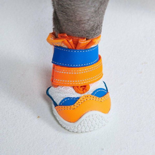 Hot Pavement Pawtector Dog Shoes – Orange Blue | Spark Paws Dog Shoe & Boots Walk Dog Shoe & Boots