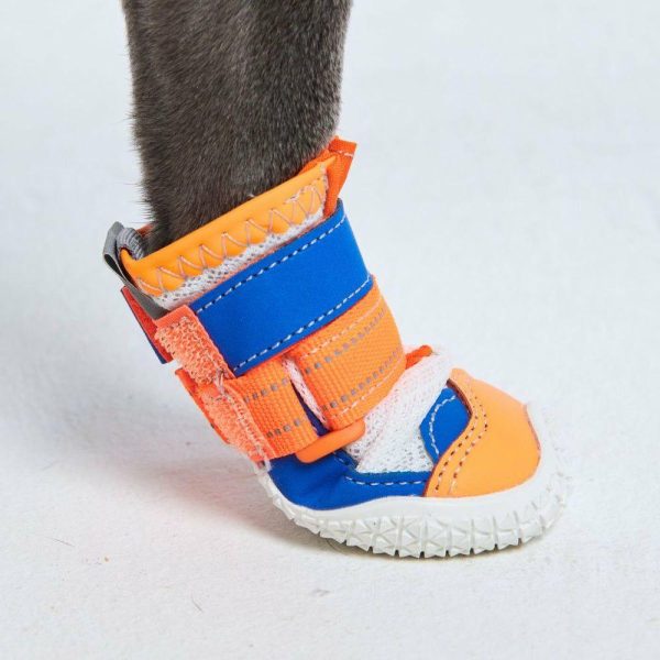 Hot Pavement Pawtector Dog Shoes – Orange Blue | Spark Paws Dog Shoe & Boots Walk Dog Shoe & Boots