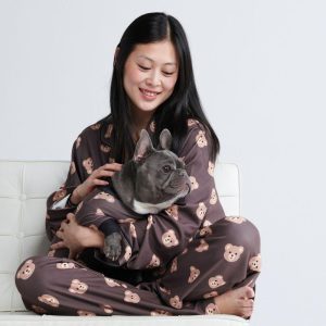 Human Pajama Top – Bear Black | Spark Paws Dog and Owner Matching Sets Dog & Owner Matching Sets Bear Black