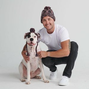 Human Pompom Hat – Chestnut | Spark Paws Dog Hats and Accessories Dog Hats & Accessories Chestnut